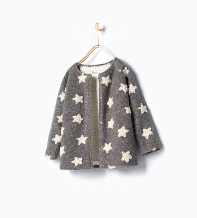 Star knit coat