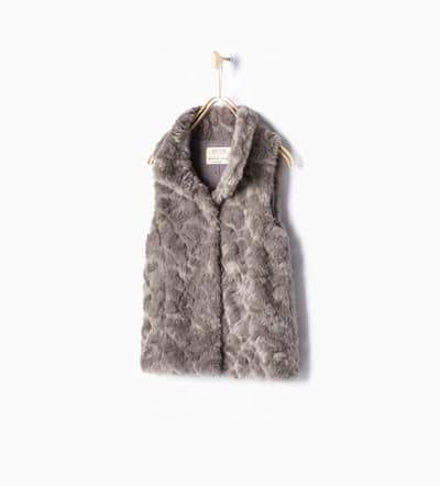 Faux fur waistcoat