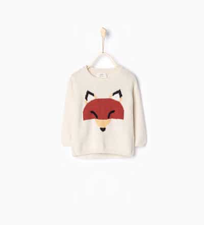 Fox print sweater