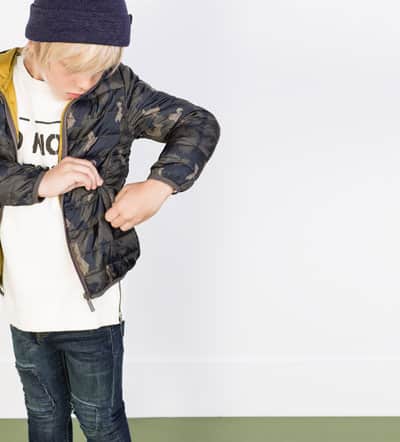 Quilted jacket with hood