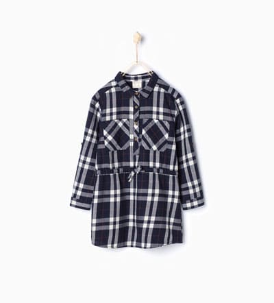 Check shirt dress