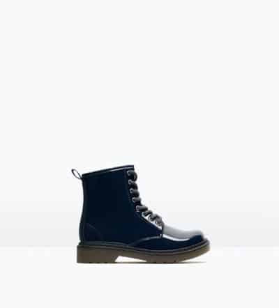 Lace-up Patent Booties