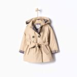 Trench coat with hood