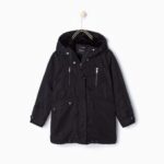 Parka with detachable lining and hood