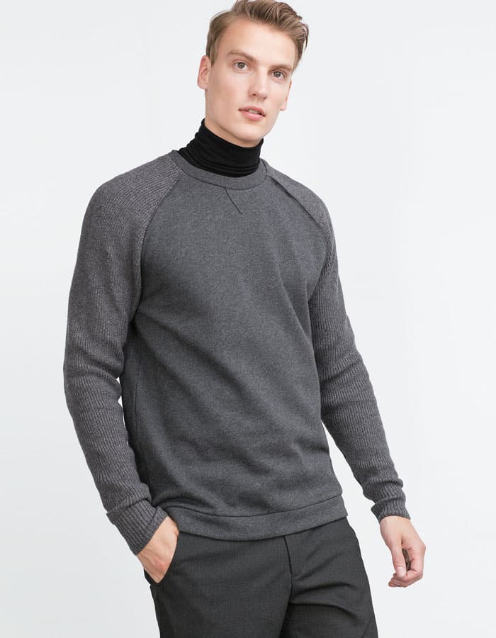 Combination Knitted Sweater